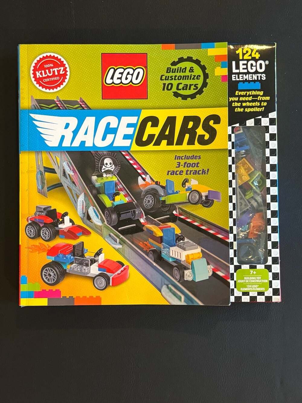 Klutz LEGO Race Cars Activity Book with 124 LEGO Elements